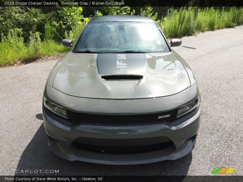 Destroyer Gray / Brazen Gold/Black 2018 Dodge Charger Daytona