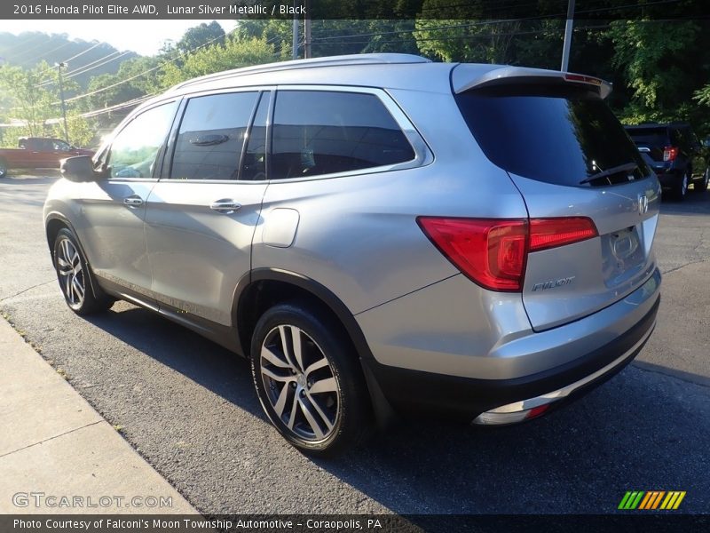 Lunar Silver Metallic / Black 2016 Honda Pilot Elite AWD