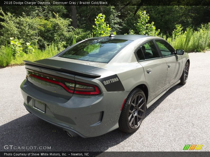 Destroyer Gray / Brazen Gold/Black 2018 Dodge Charger Daytona