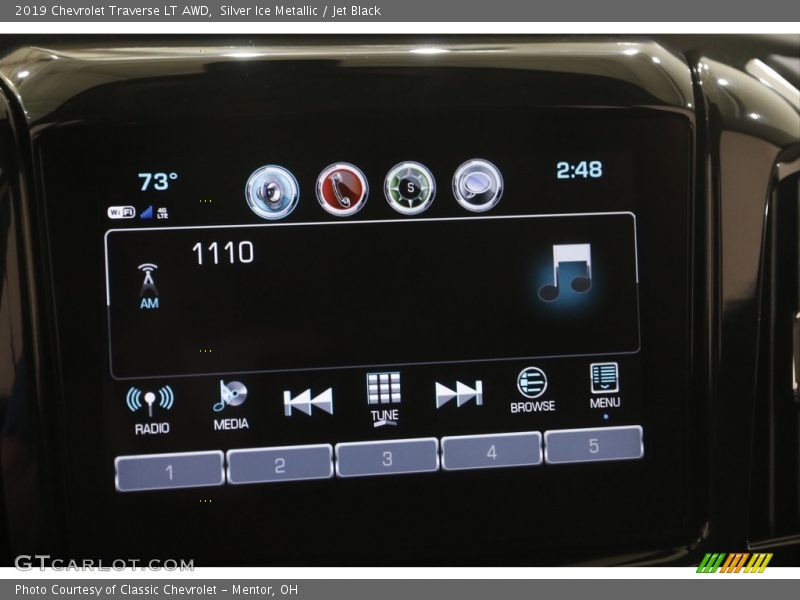 Silver Ice Metallic / Jet Black 2019 Chevrolet Traverse LT AWD