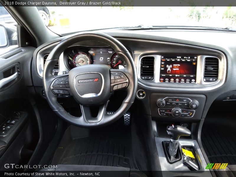 Destroyer Gray / Brazen Gold/Black 2018 Dodge Charger Daytona