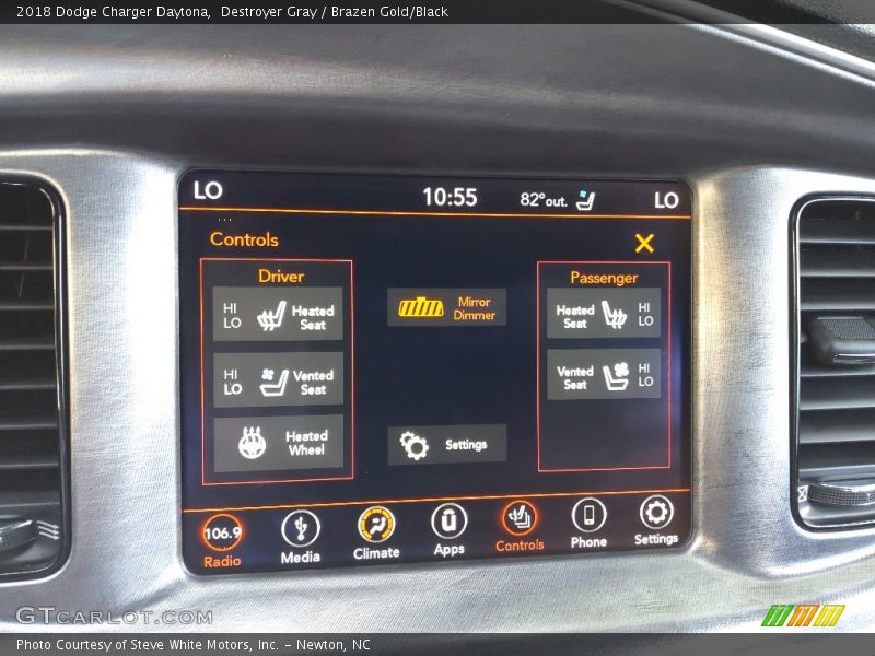 Destroyer Gray / Brazen Gold/Black 2018 Dodge Charger Daytona