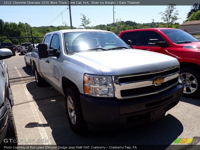 Silver Ice Metallic / Dark Titanium 2012 Chevrolet Silverado 1500 Work Truck Crew Cab 4x4
