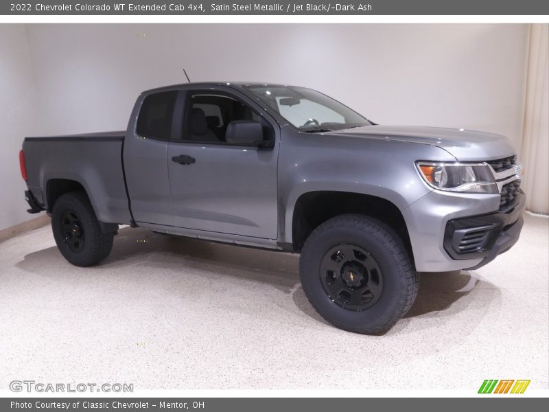 Satin Steel Metallic / Jet Black/­Dark Ash 2022 Chevrolet Colorado WT Extended Cab 4x4