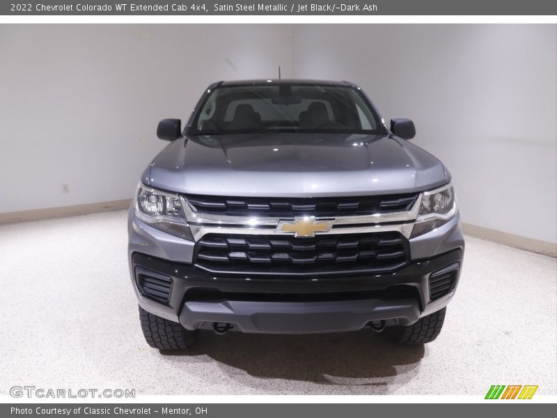 Satin Steel Metallic / Jet Black/­Dark Ash 2022 Chevrolet Colorado WT Extended Cab 4x4