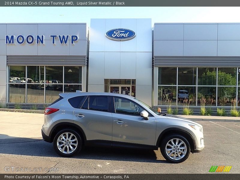 Liquid Silver Metallic / Black 2014 Mazda CX-5 Grand Touring AWD