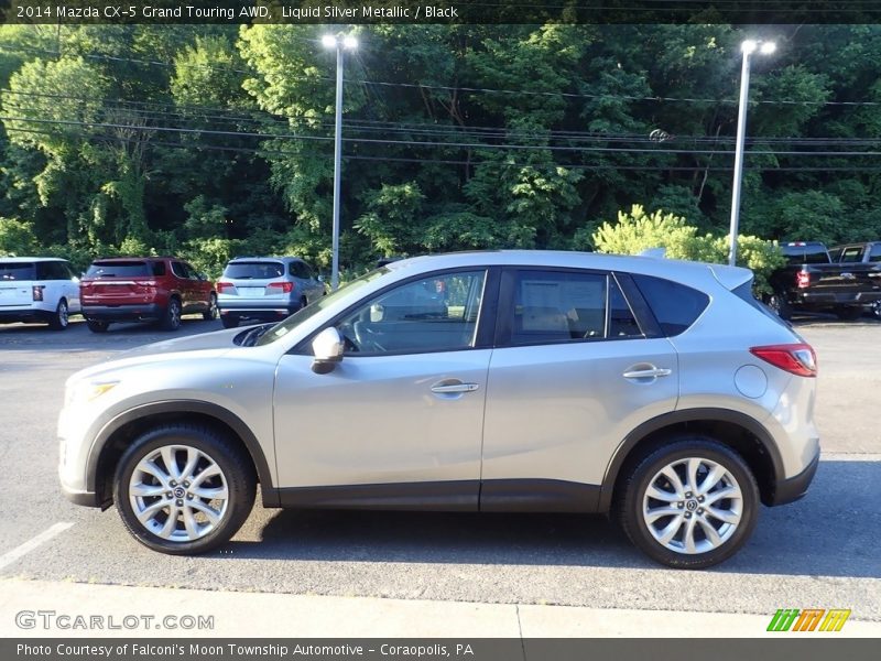 Liquid Silver Metallic / Black 2014 Mazda CX-5 Grand Touring AWD