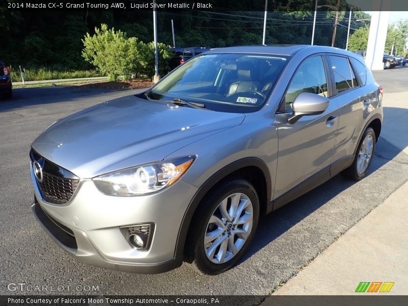 Liquid Silver Metallic / Black 2014 Mazda CX-5 Grand Touring AWD