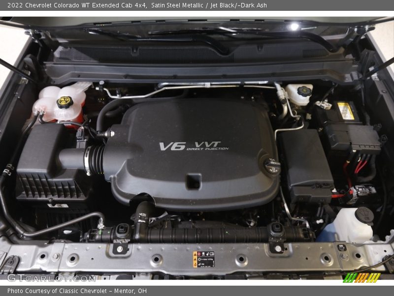 Satin Steel Metallic / Jet Black/­Dark Ash 2022 Chevrolet Colorado WT Extended Cab 4x4