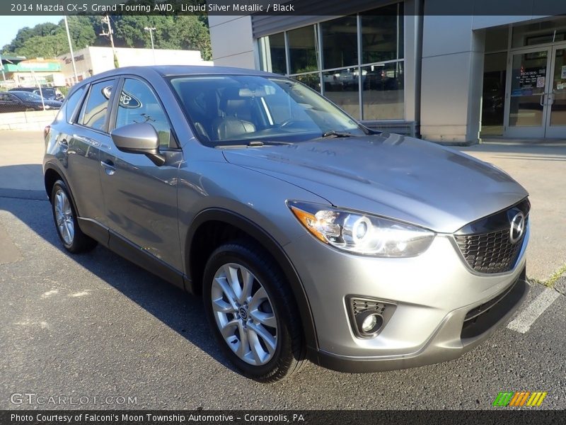 Liquid Silver Metallic / Black 2014 Mazda CX-5 Grand Touring AWD