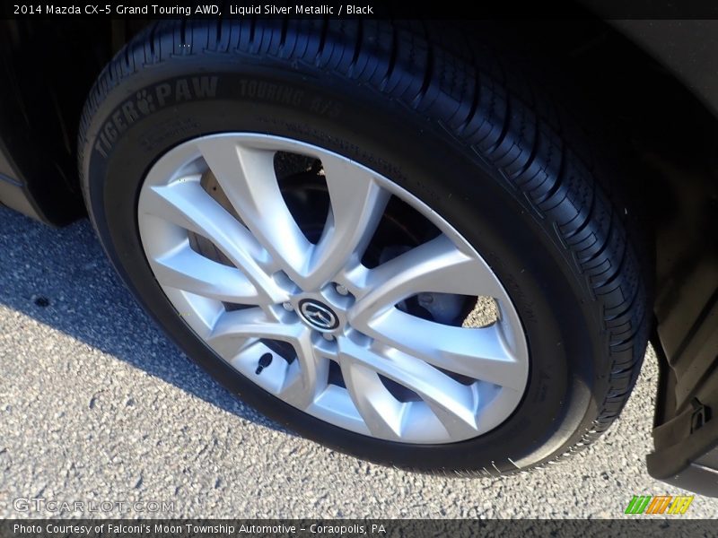 Liquid Silver Metallic / Black 2014 Mazda CX-5 Grand Touring AWD