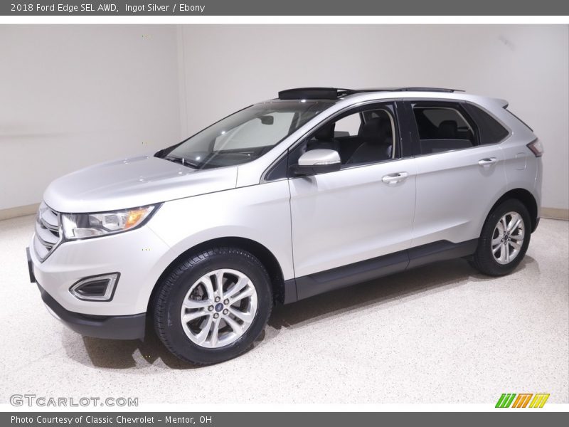 Ingot Silver / Ebony 2018 Ford Edge SEL AWD