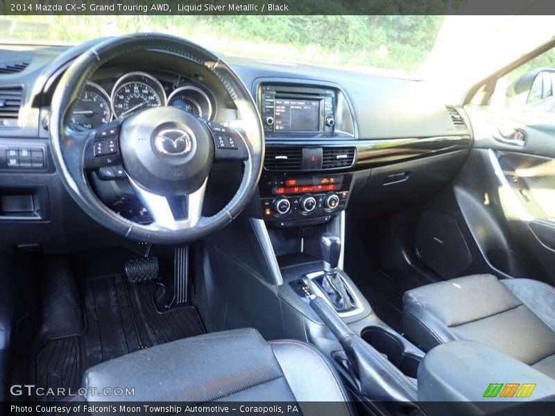Liquid Silver Metallic / Black 2014 Mazda CX-5 Grand Touring AWD