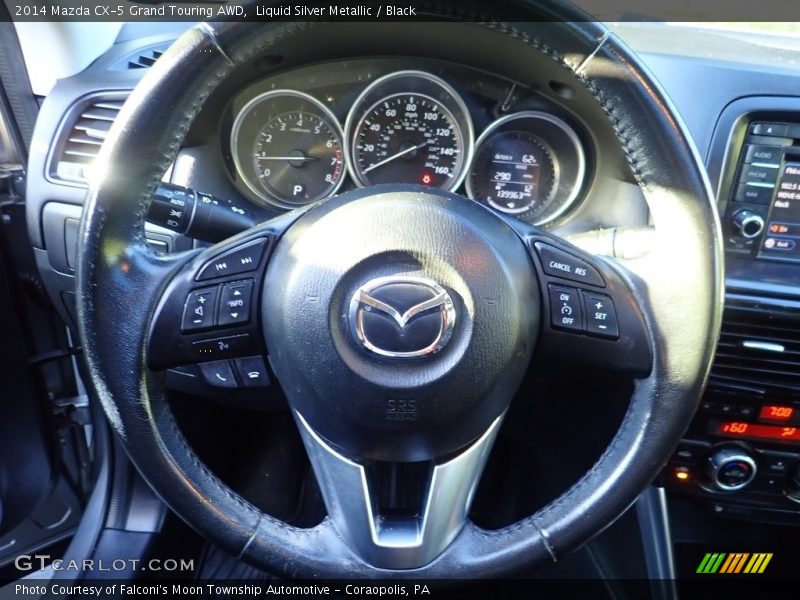 Liquid Silver Metallic / Black 2014 Mazda CX-5 Grand Touring AWD
