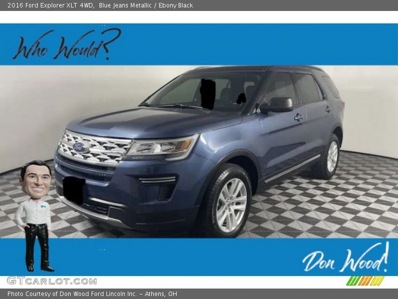 Blue Jeans Metallic / Ebony Black 2016 Ford Explorer XLT 4WD