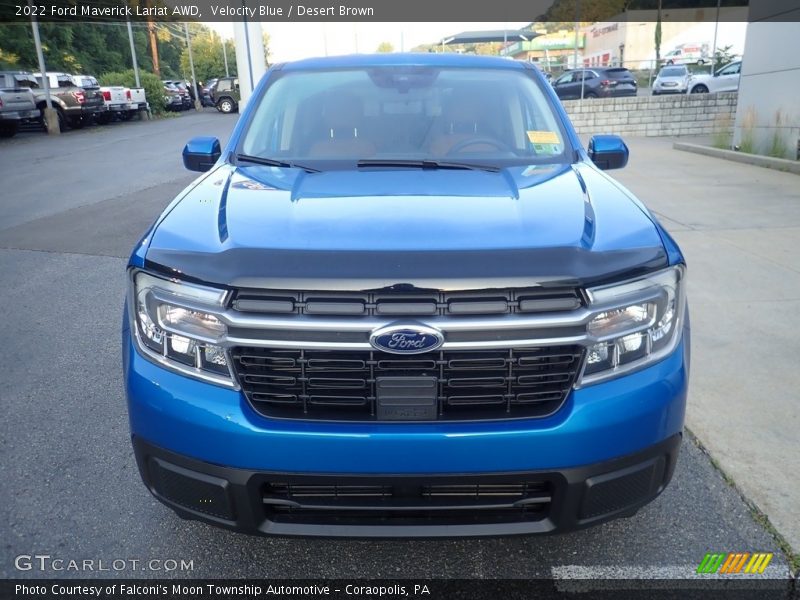 Velocity Blue / Desert Brown 2022 Ford Maverick Lariat AWD