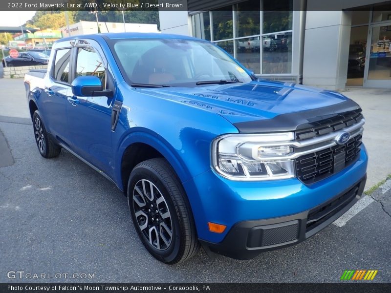 Velocity Blue / Desert Brown 2022 Ford Maverick Lariat AWD