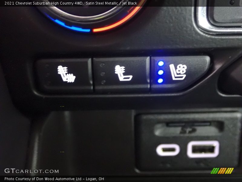 Satin Steel Metallic / Jet Black 2021 Chevrolet Suburban High Country 4WD
