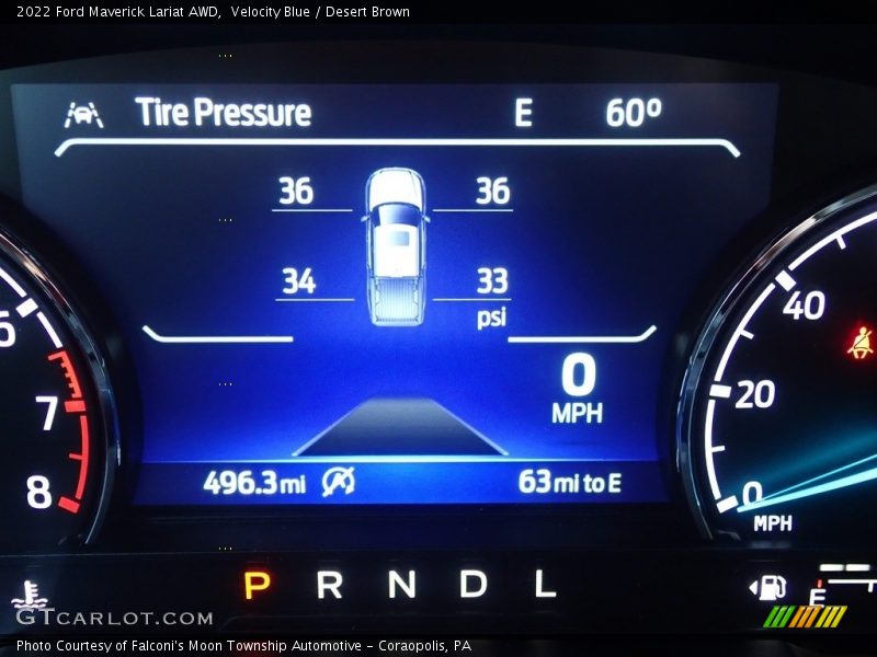 Velocity Blue / Desert Brown 2022 Ford Maverick Lariat AWD
