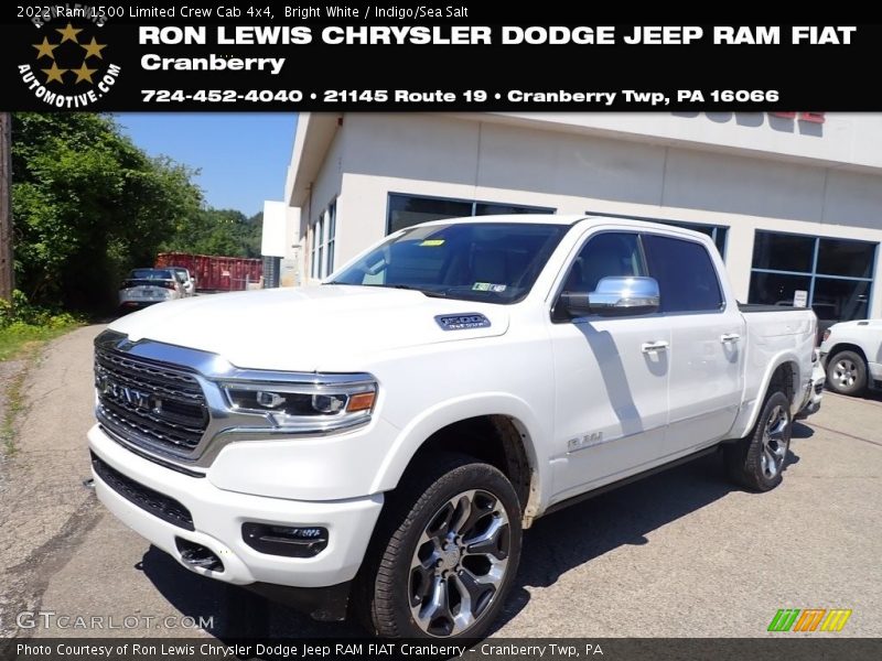 Bright White / Indigo/Sea Salt 2022 Ram 1500 Limited Crew Cab 4x4