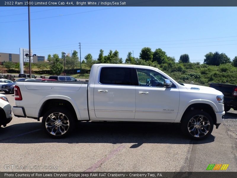 Bright White / Indigo/Sea Salt 2022 Ram 1500 Limited Crew Cab 4x4
