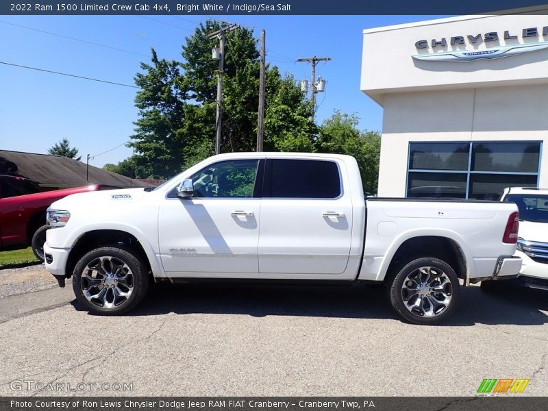 Bright White / Indigo/Sea Salt 2022 Ram 1500 Limited Crew Cab 4x4