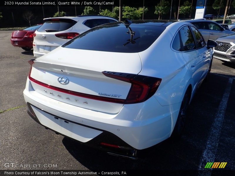 Quartz White / Dark Gray/Camel 2020 Hyundai Sonata Limited