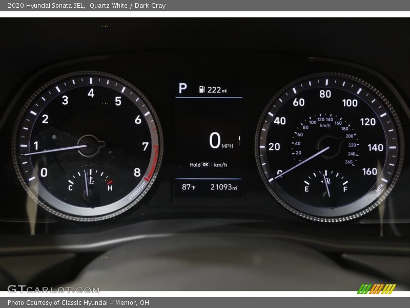 Quartz White / Dark Gray 2020 Hyundai Sonata SEL