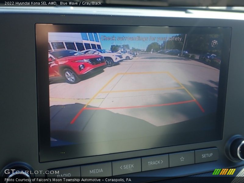 Blue Wave / Gray/Black 2022 Hyundai Kona SEL AWD