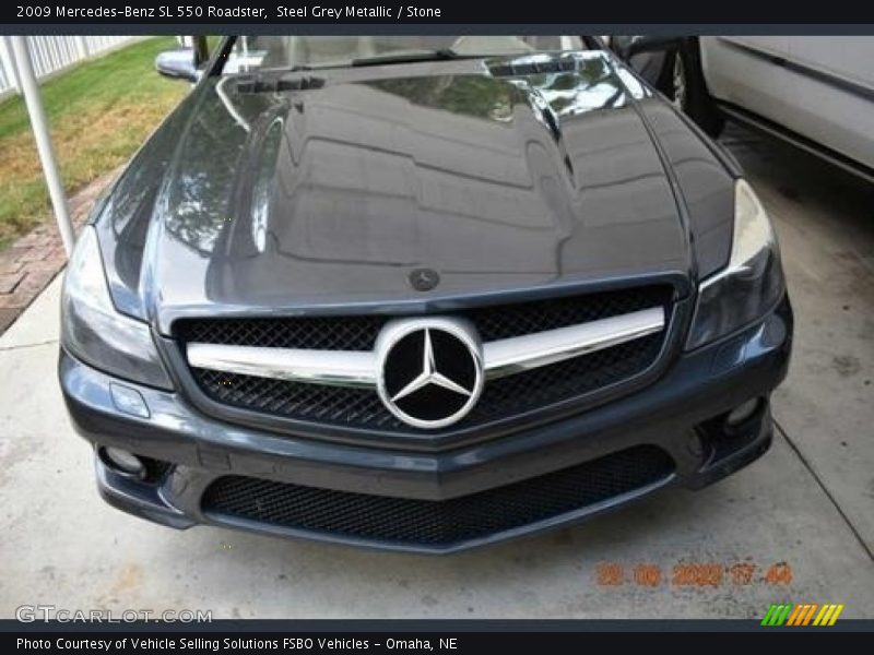 Steel Grey Metallic / Stone 2009 Mercedes-Benz SL 550 Roadster