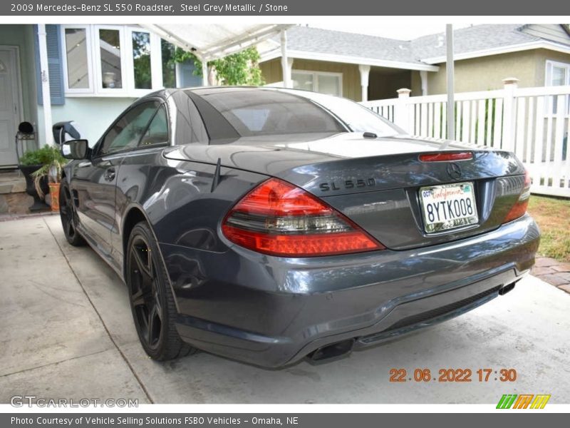 Steel Grey Metallic / Stone 2009 Mercedes-Benz SL 550 Roadster
