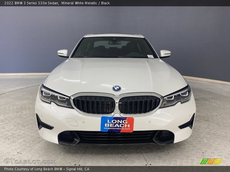 Mineral White Metallic / Black 2022 BMW 3 Series 330e Sedan