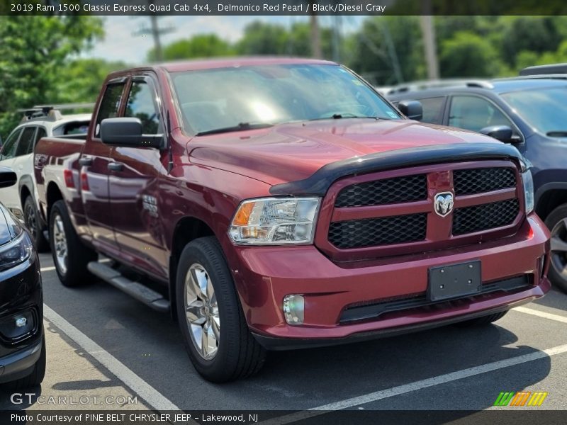 Delmonico Red Pearl / Black/Diesel Gray 2019 Ram 1500 Classic Express Quad Cab 4x4