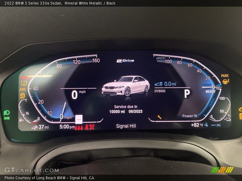 Mineral White Metallic / Black 2022 BMW 3 Series 330e Sedan