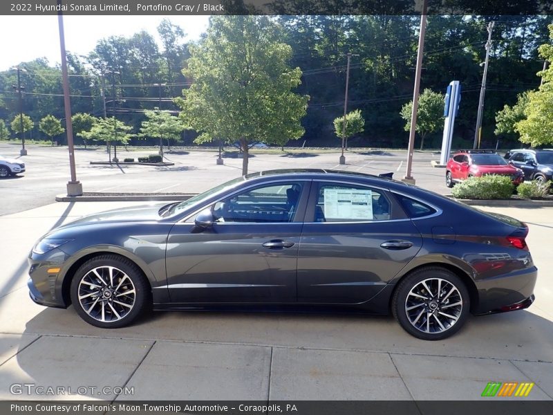 Portofino Gray / Black 2022 Hyundai Sonata Limited