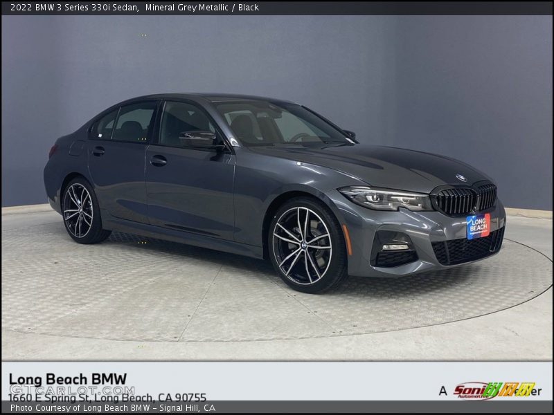 Mineral Grey Metallic / Black 2022 BMW 3 Series 330i Sedan