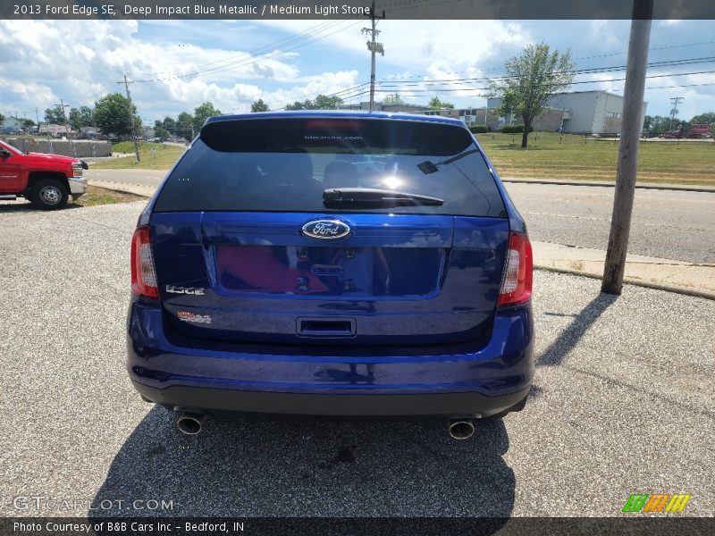 Deep Impact Blue Metallic / Medium Light Stone 2013 Ford Edge SE