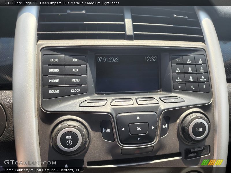 Deep Impact Blue Metallic / Medium Light Stone 2013 Ford Edge SE