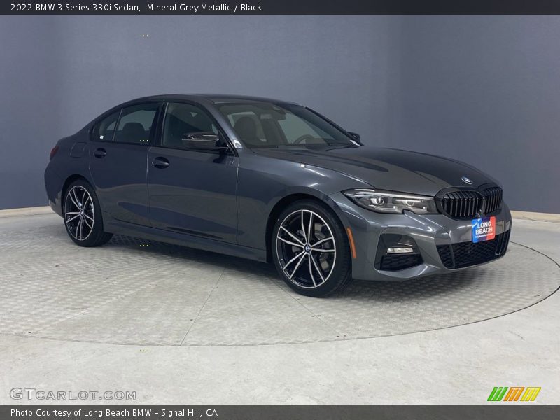 Mineral Grey Metallic / Black 2022 BMW 3 Series 330i Sedan
