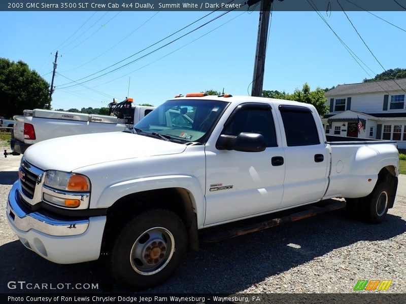 Summit White / Dark Pewter 2003 GMC Sierra 3500 SLT Crew Cab 4x4 Dually