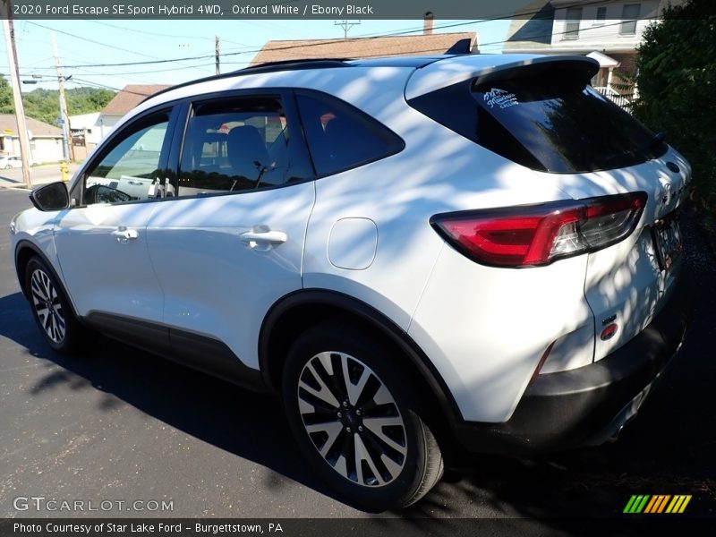 Oxford White / Ebony Black 2020 Ford Escape SE Sport Hybrid 4WD
