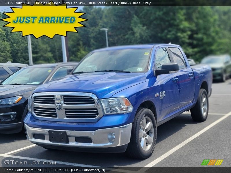 Blue Streak Pearl / Black/Diesel Gray 2019 Ram 1500 Classic Big Horn Crew Cab 4x4