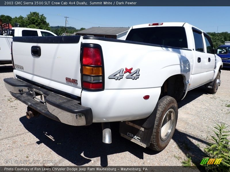 Summit White / Dark Pewter 2003 GMC Sierra 3500 SLT Crew Cab 4x4 Dually