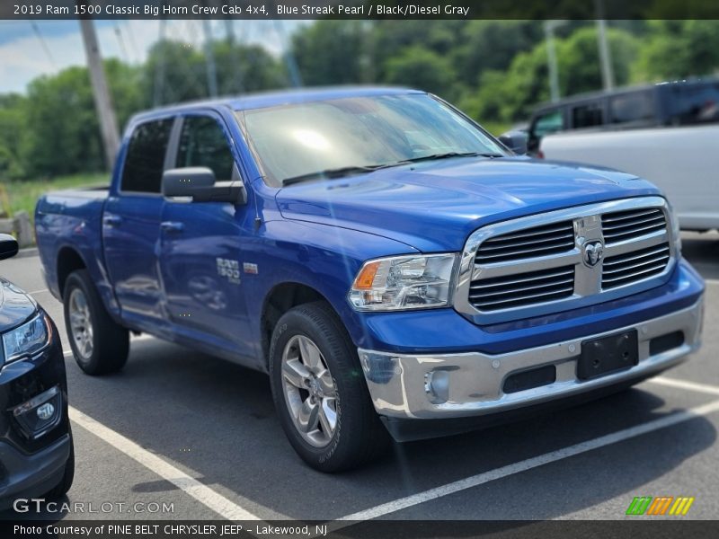 Blue Streak Pearl / Black/Diesel Gray 2019 Ram 1500 Classic Big Horn Crew Cab 4x4