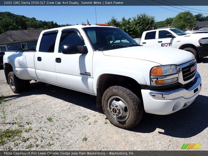 Summit White / Dark Pewter 2003 GMC Sierra 3500 SLT Crew Cab 4x4 Dually
