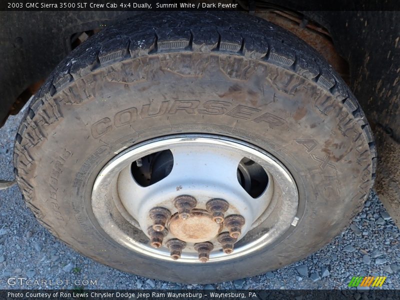 Summit White / Dark Pewter 2003 GMC Sierra 3500 SLT Crew Cab 4x4 Dually