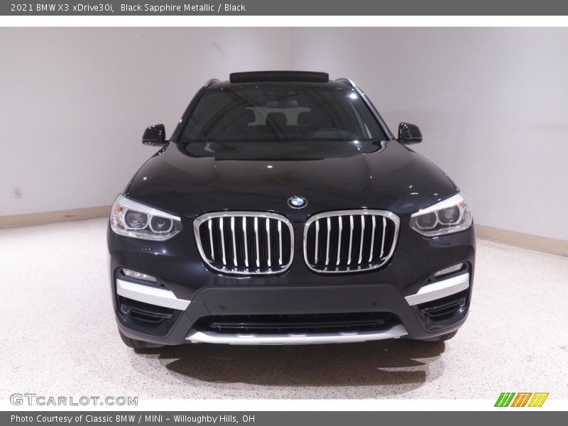 Black Sapphire Metallic / Black 2021 BMW X3 xDrive30i