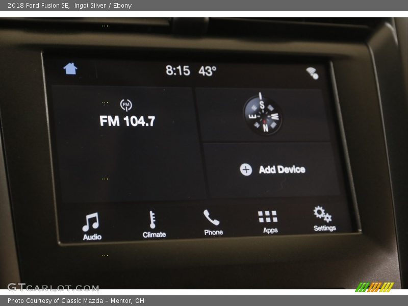 Ingot Silver / Ebony 2018 Ford Fusion SE