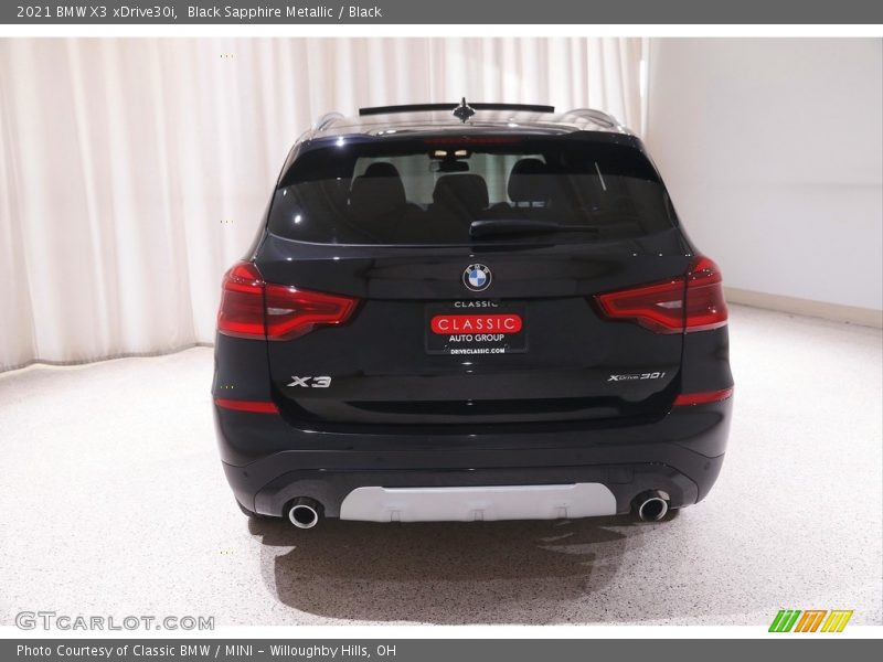 Black Sapphire Metallic / Black 2021 BMW X3 xDrive30i