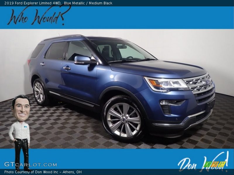 Blue Metallic / Medium Black 2019 Ford Explorer Limited 4WD